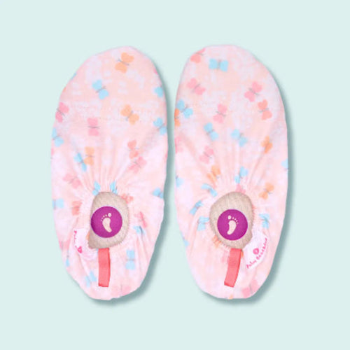 Chaussons d'eau motifs papillons vu du dessus