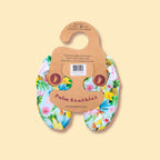 Chaussons d'eau motifs tropicaux vu du dessus avec cintre