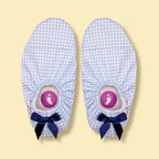 Chaussons d'eau motifs vichy vu du dessus